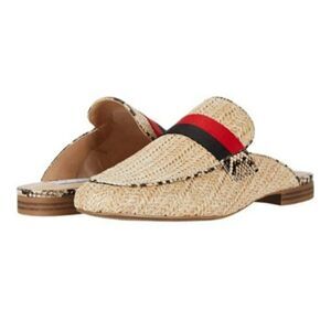 STEVE MADDEN Raffia Snake Loafer Mule 7